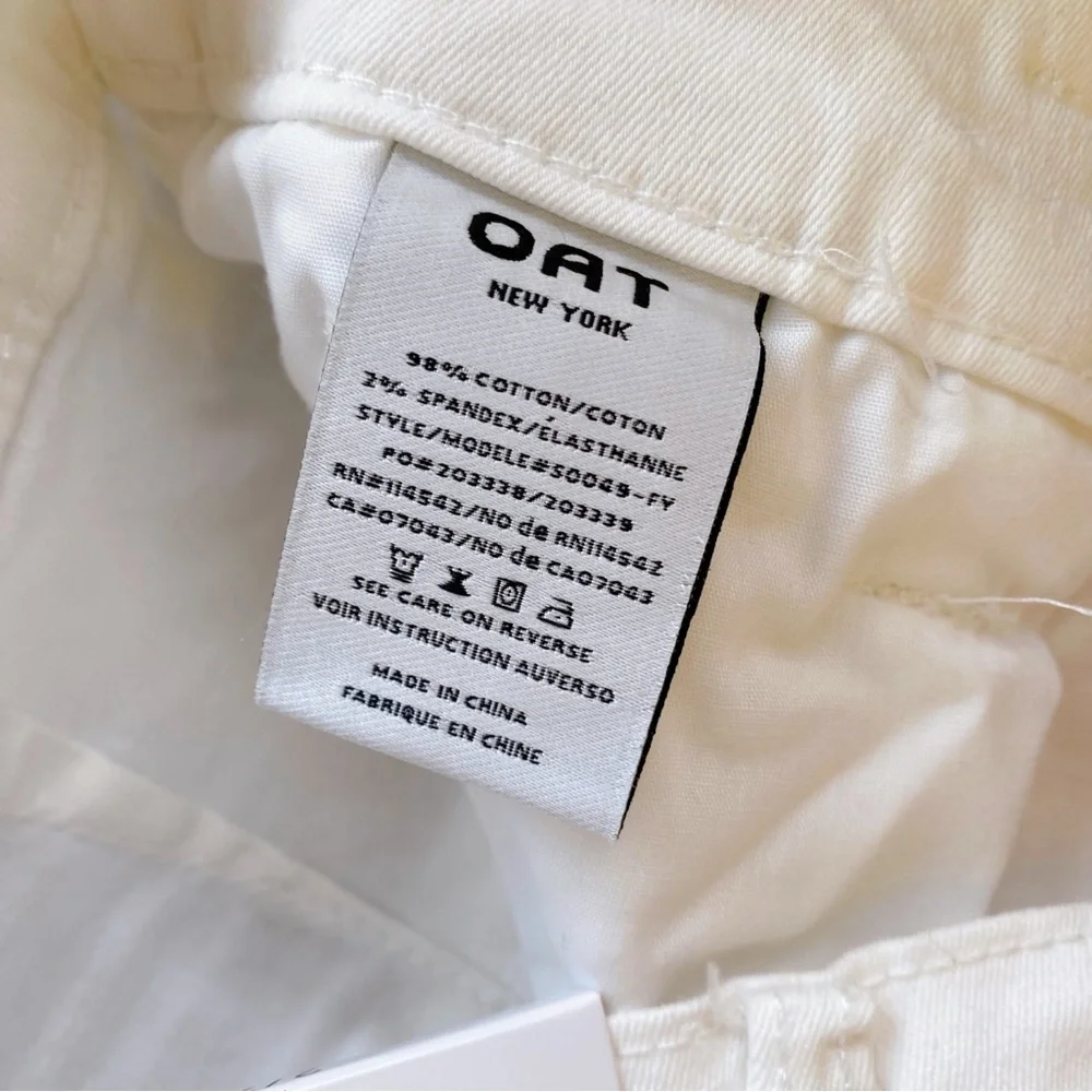 🐚 OAT NEW YORK WHITE HIGH WAIST RELAXED FIT SHORTS!